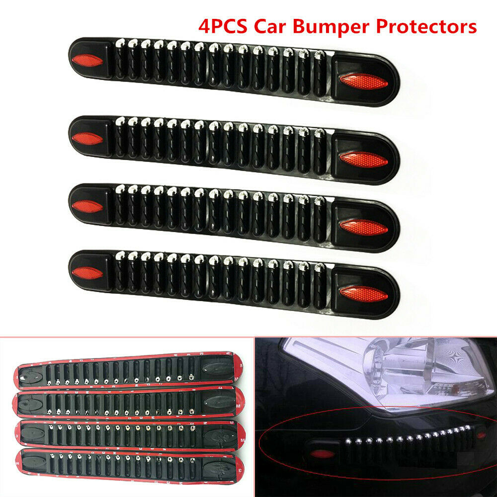 4X Car Bumper Corner Guard Protector Anti-collision Trim Rubber Strip Decorate