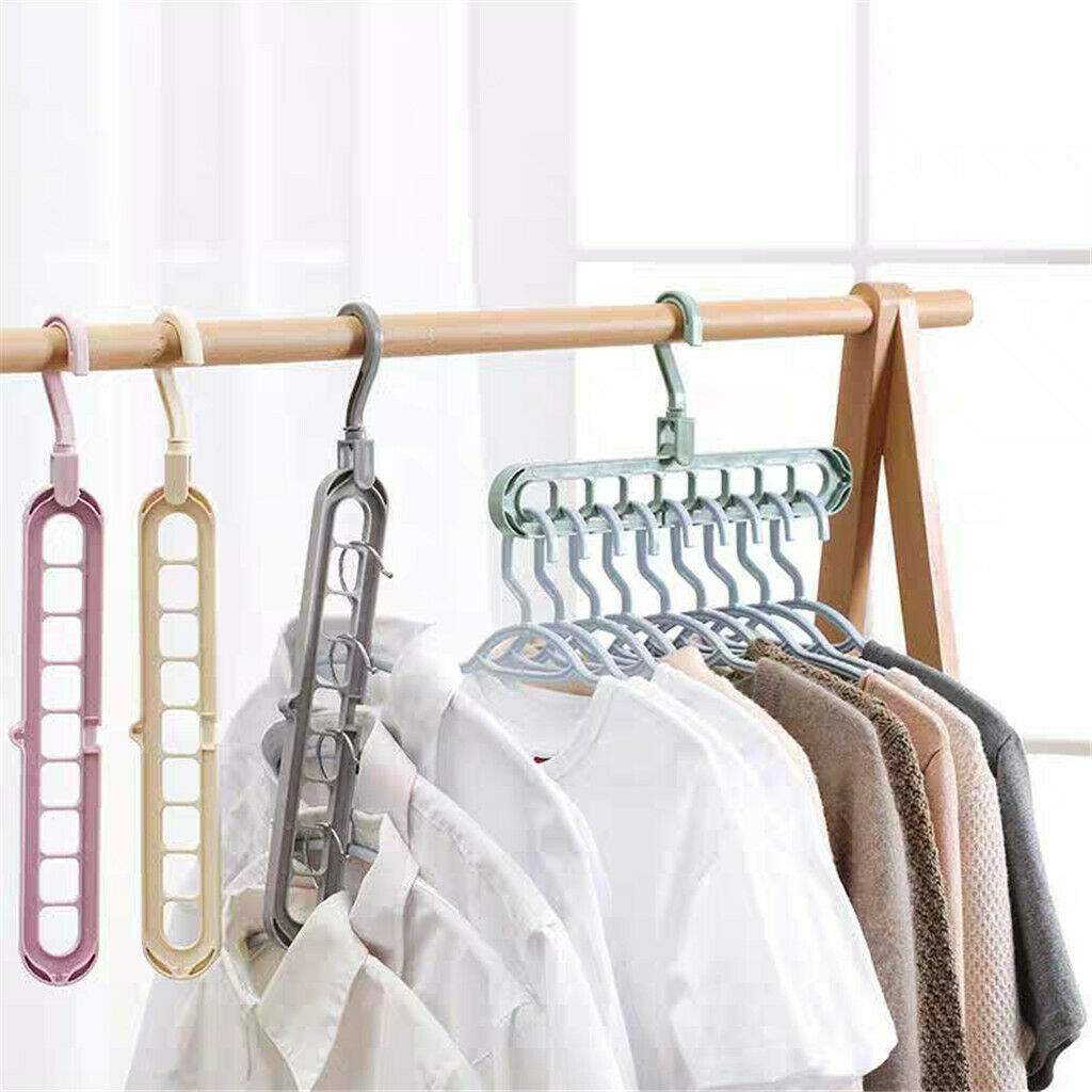 Set of 12 Multiport 9 Slots Space Saving  Coat Rack