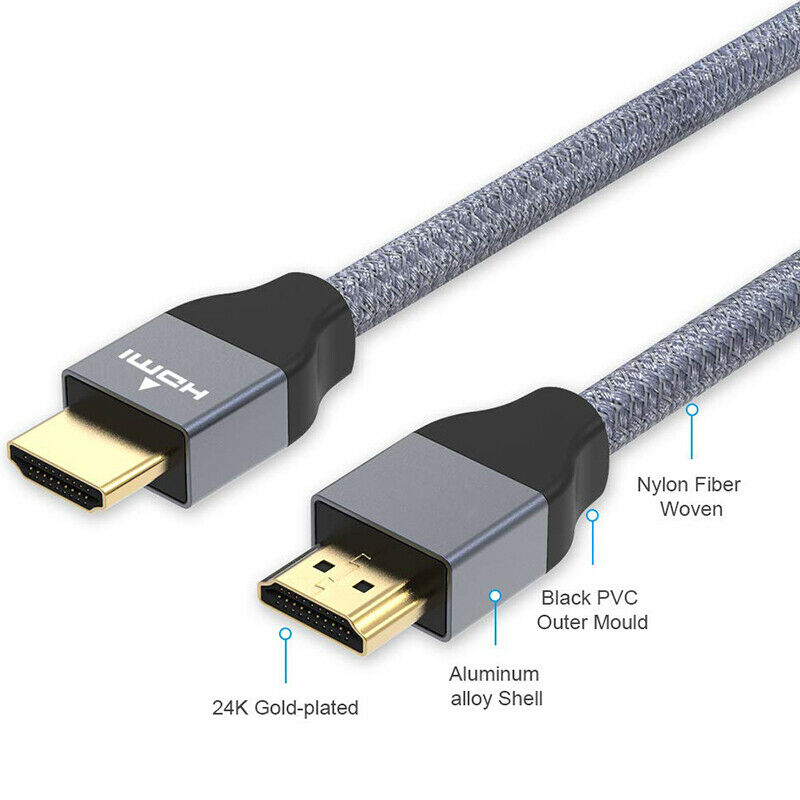 8K MI Cable 6.6Ft,MI 2.1 Cable Support 8K@60Hz,4K@120Hz, Ultra-High Speed 48GbU4