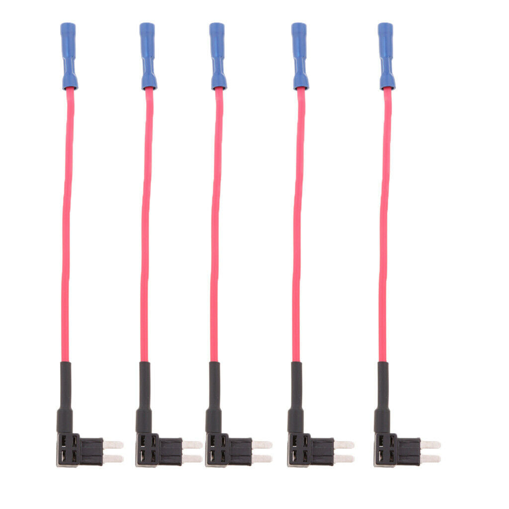 5 Pieces Car Motorcycle ATM Mini Blade Fuse Holder Add a Circuit Fuse Tap