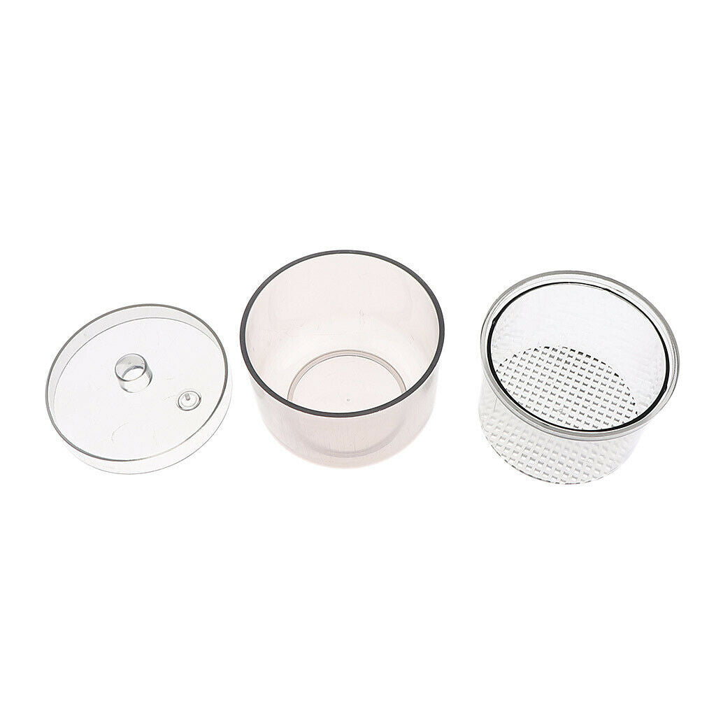 Nail Art Tools Sterilizer Box, Round Tray Case with Lid, for Manicure Tool