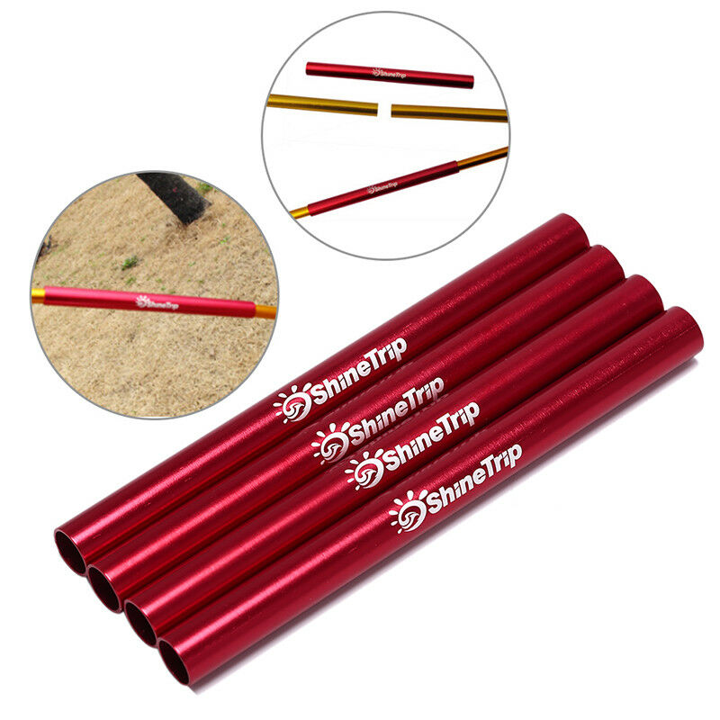 4pcs aluminum alloy tent pole repair tube single rod mending pipe accesso.l8
