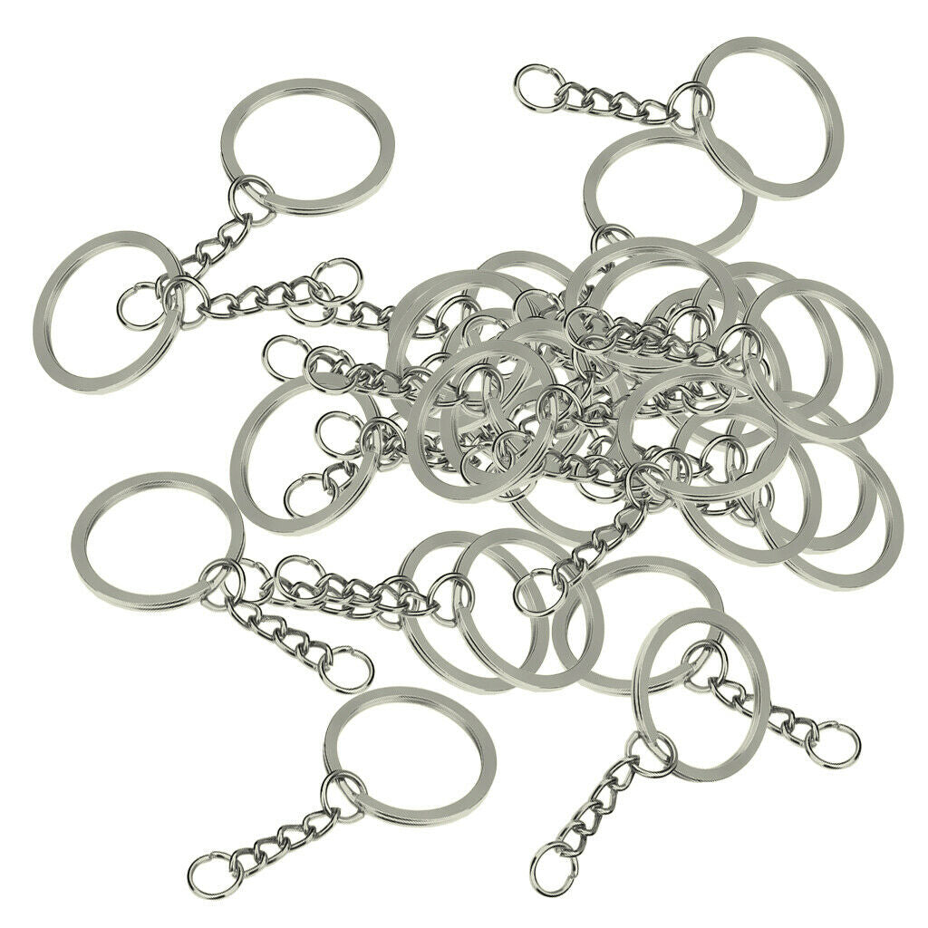 30pcs 25mm Split Ring Keychain Keyrings DIY Accessories Crafts Makings