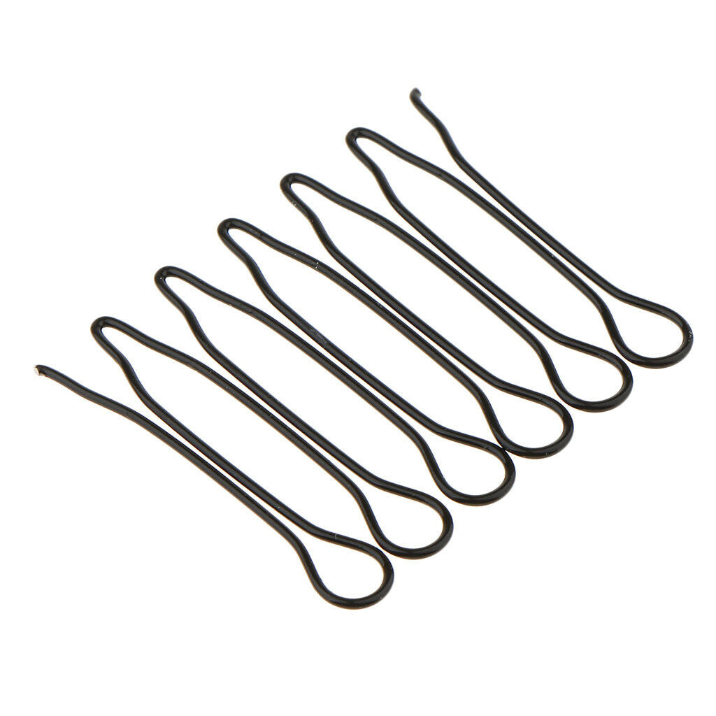 12pcs U-shaped Bun Hair Pin Clip Hair Grips Black Wavy Salon Hair Grips Pins