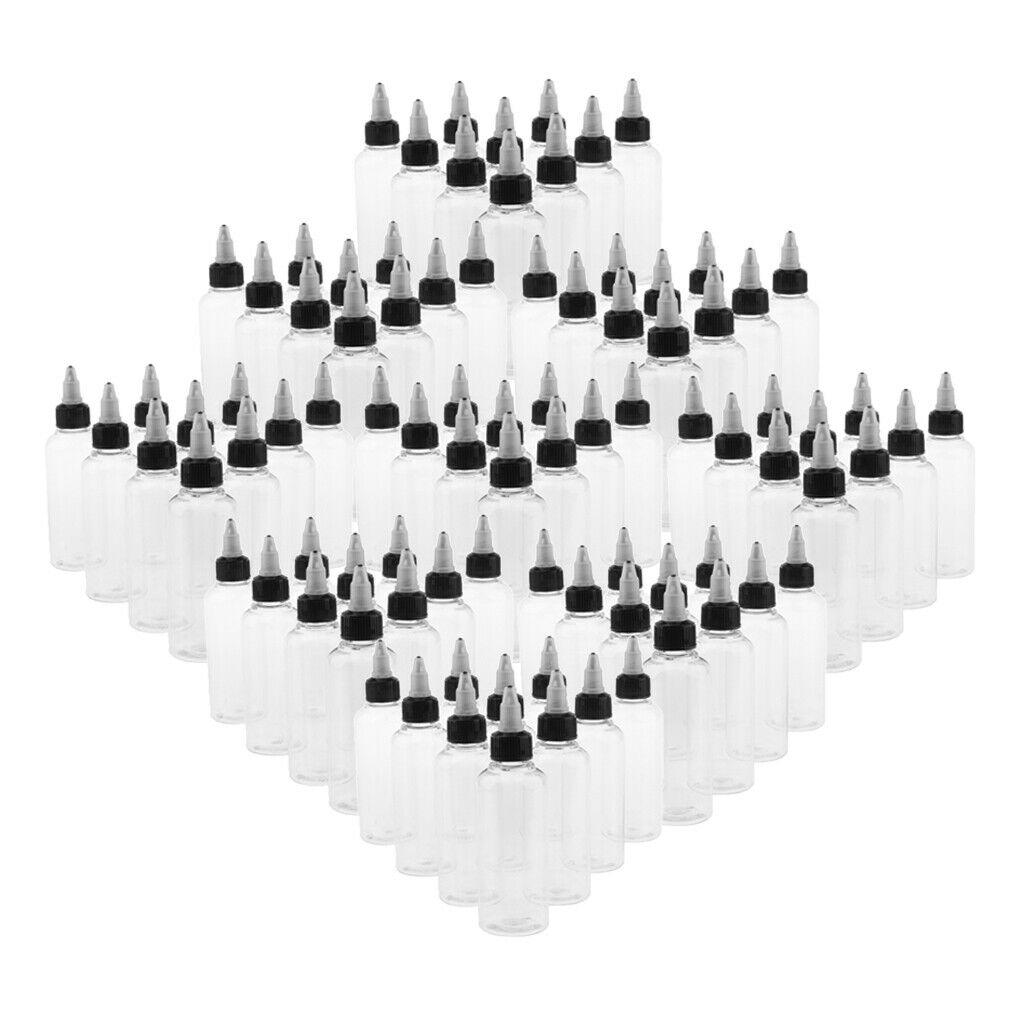 Bulk 90Pcs/set 3.4oz Squeeze Bottles Twist Top Applicators for Glue Arts