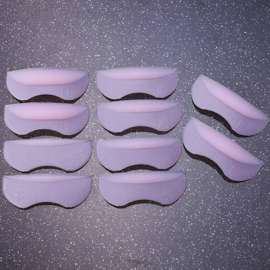 5 Pairs of Silicone Eyelashes Perming Curlers Shield Pads Makeup False Eyelashes