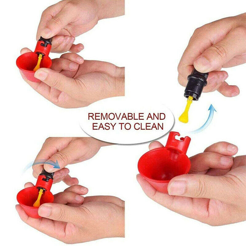 5PCS Automatic Chicken Drinker Quail Water Cup Nipple Bowls Feed Bird  Poul KX