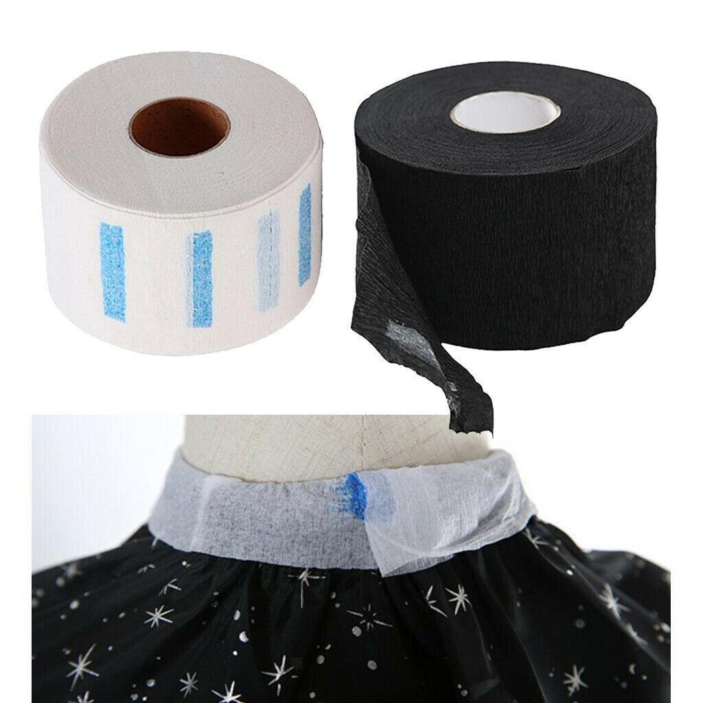 2x Neck Ruffle Roll Paper Pro Disposable Cutting Collar Hair Salon Tool Accs