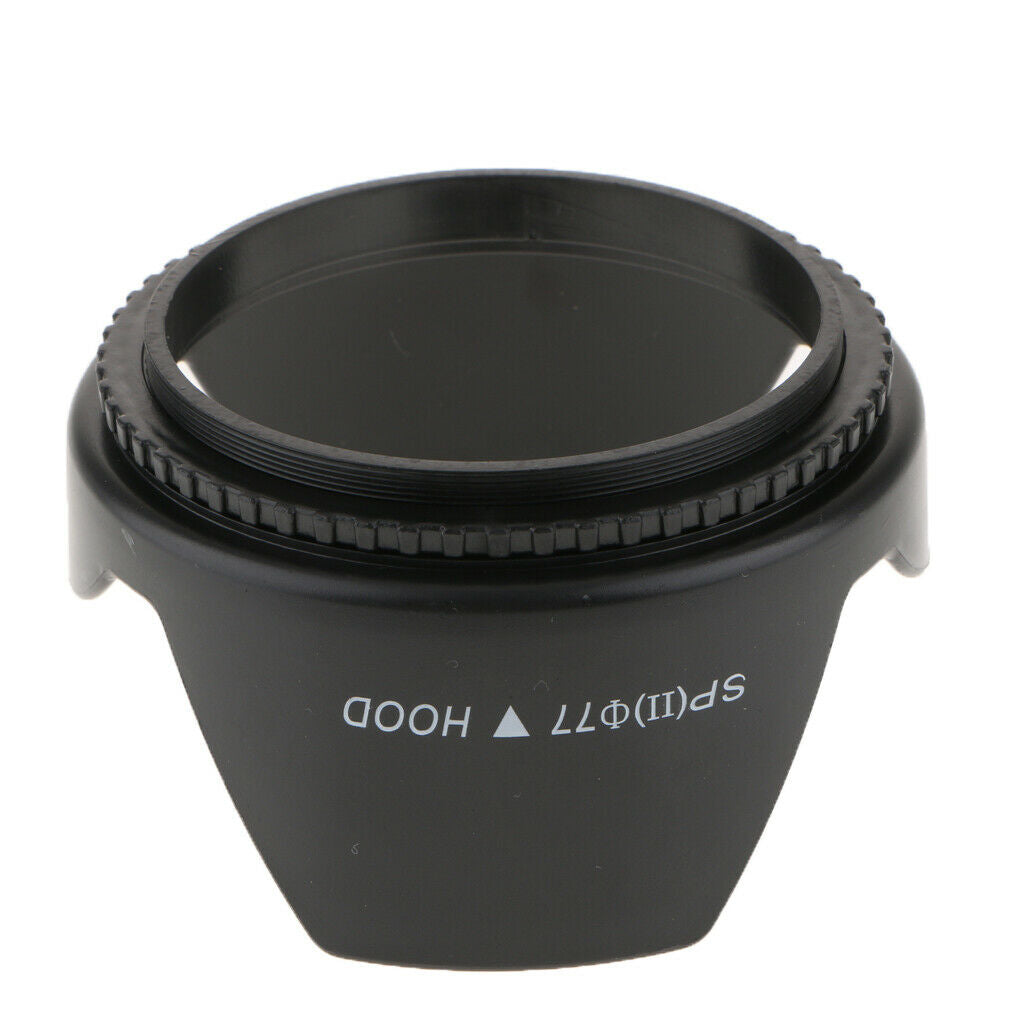 77mm Reversible Tulip Flower Crown Petal Shaped Lens Hood Reduce Lens