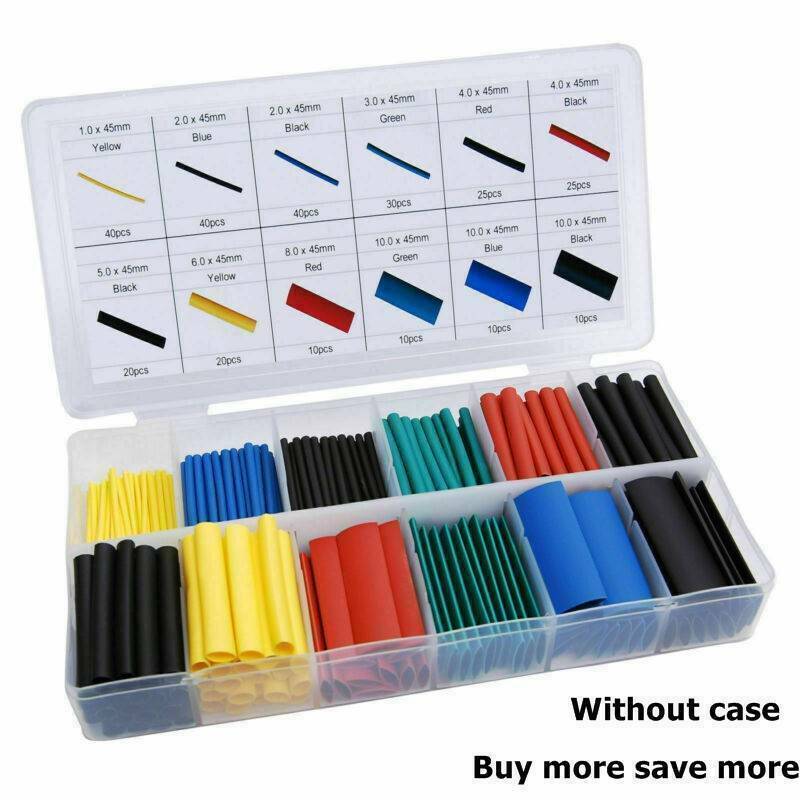 328Pcs Car Assorted Electrical Cable Heat Shrink Tube Tubing Wrap Sleeve Kit Set