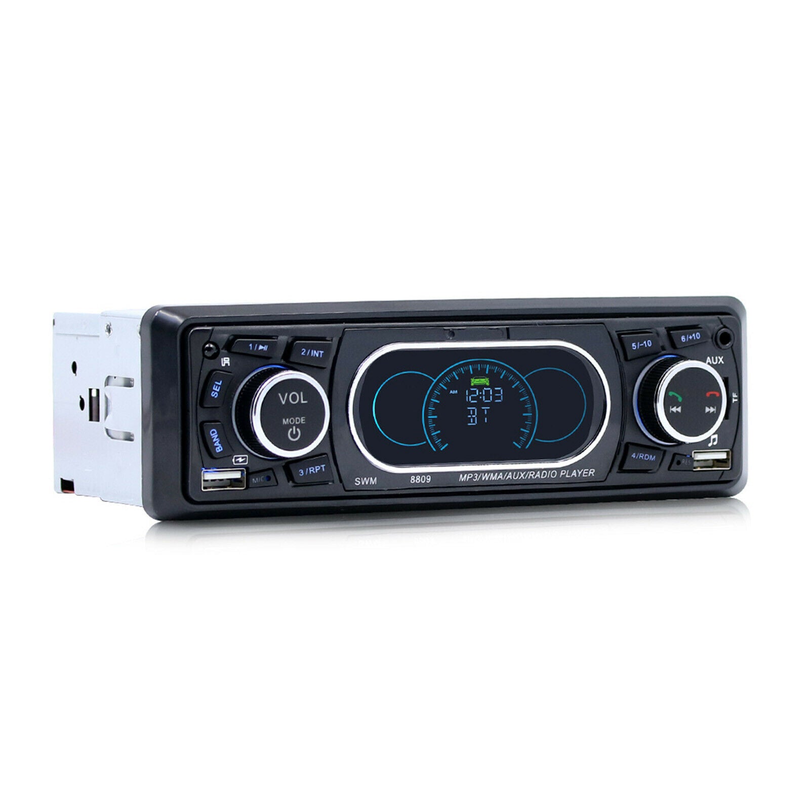 Car Radio 1 Din 12V Bluetooth Car Stereo LCD Display FM AUX-IN Audio Radio