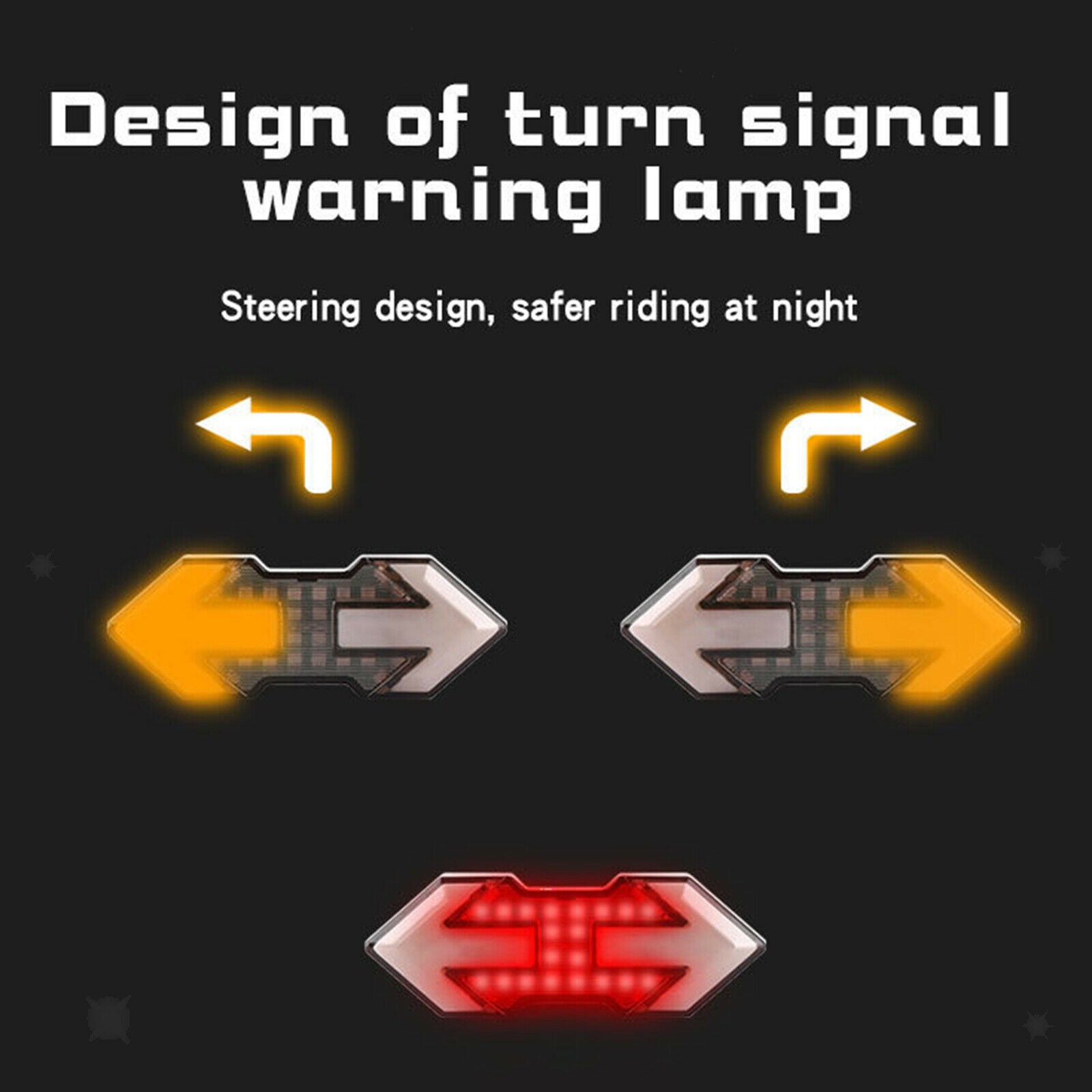 Bike Tail Light Turn Signals Indicator Wireless Bike USB Safety Cycling