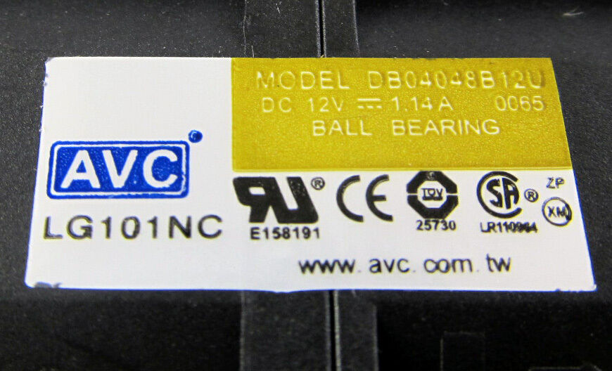 5pcs AVC DB04048B12U 12V 1.14A 40x40x48mm 4048 Ball bearing DC Axial Fan 3pin