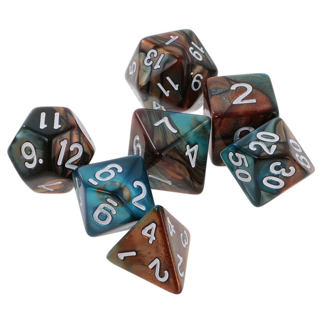 7PCS Polyhedral Dice 16mm For  DND RPG MTG Table Game