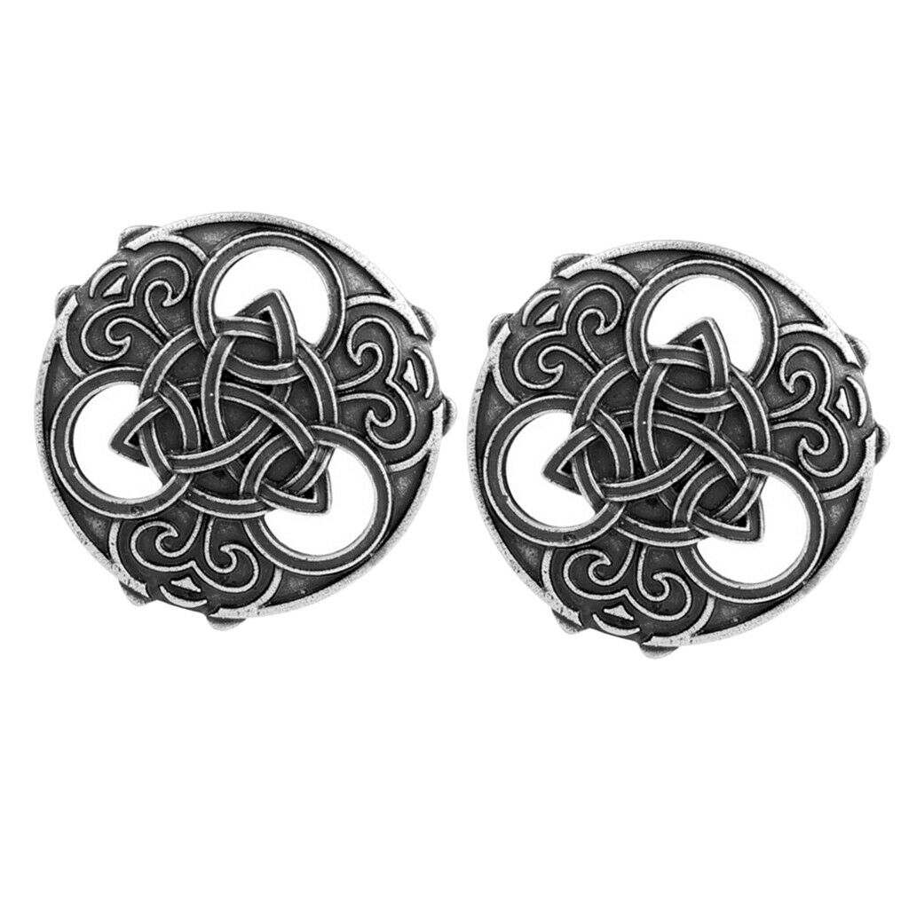 2 lot Ancient Viking Norse Celtic Brooch Collar Shawl Jewelry Buckle Pin