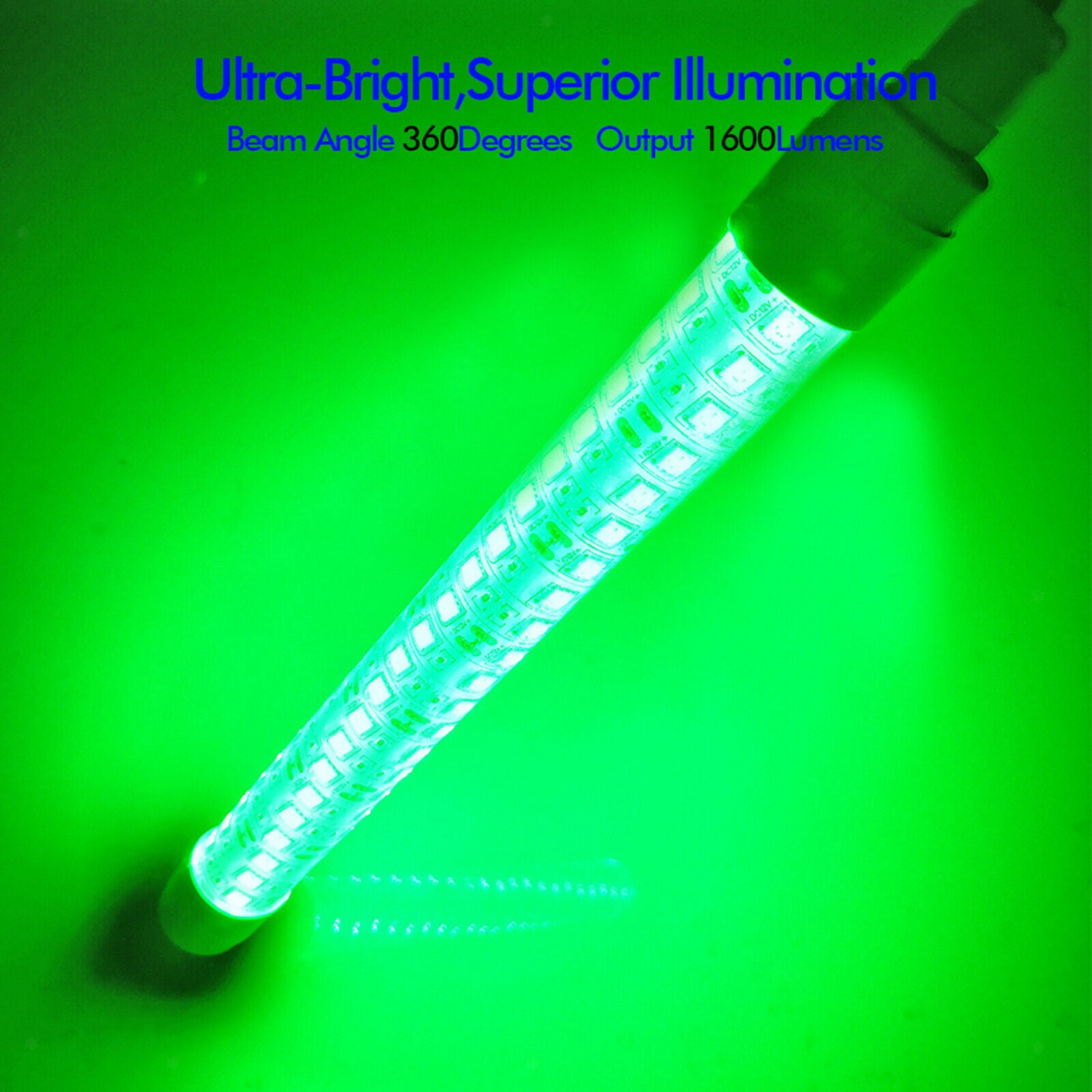LED Submersible Fishing Light Waterproof Night Fishing Lure Light Boat Clip
