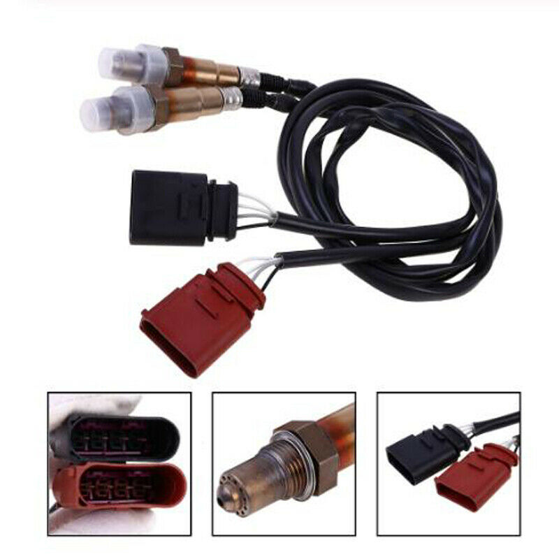 2pcs Oxygen Sensor Up+Downstream Front & Rear for VW Beetle Golf Jetta Audi TT