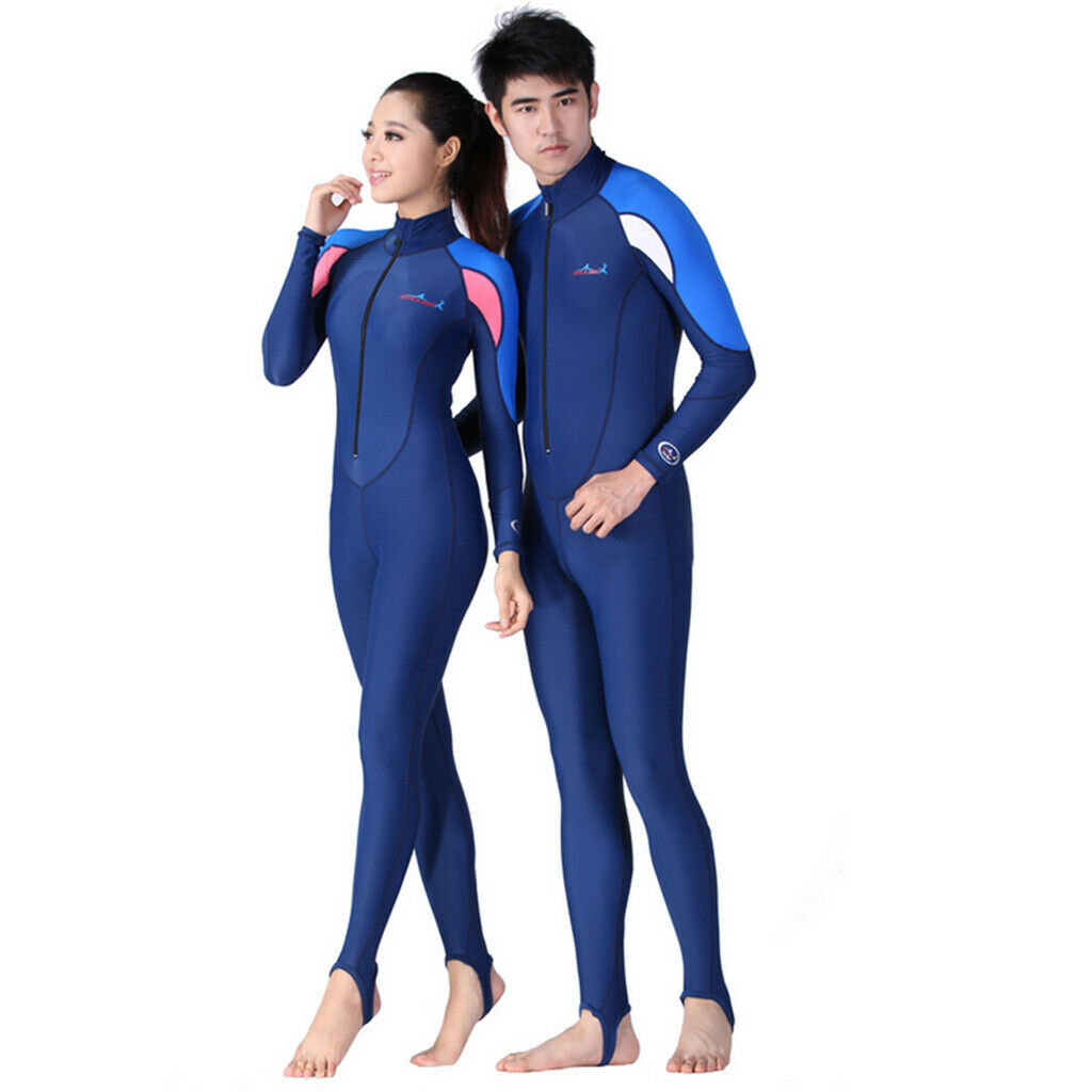 Scuba Diving Snorkeling Surfing Suit Zip Full Wetsuit S White for Men