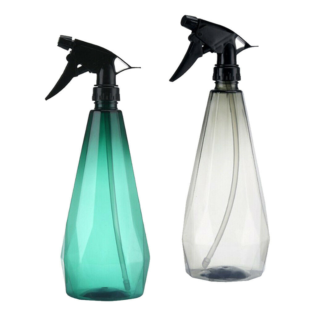 2pcs 2x 1000ml Misting Spray Bottle Clear Plant Watering Can Trigger Sprayer
