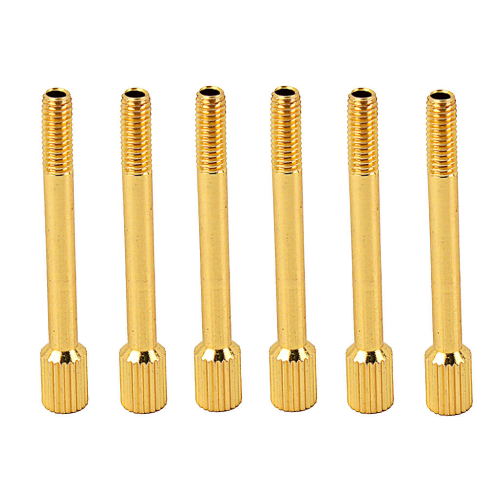 6pcs Golden Brass Guitar Tremolo Bridge Saddle Clamp Locking String Screws