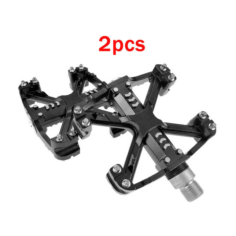2x Bike Bicycle Cycling Sealed Bearing Pedal Flat Platform MTB 9/16" DH BMX 14mm