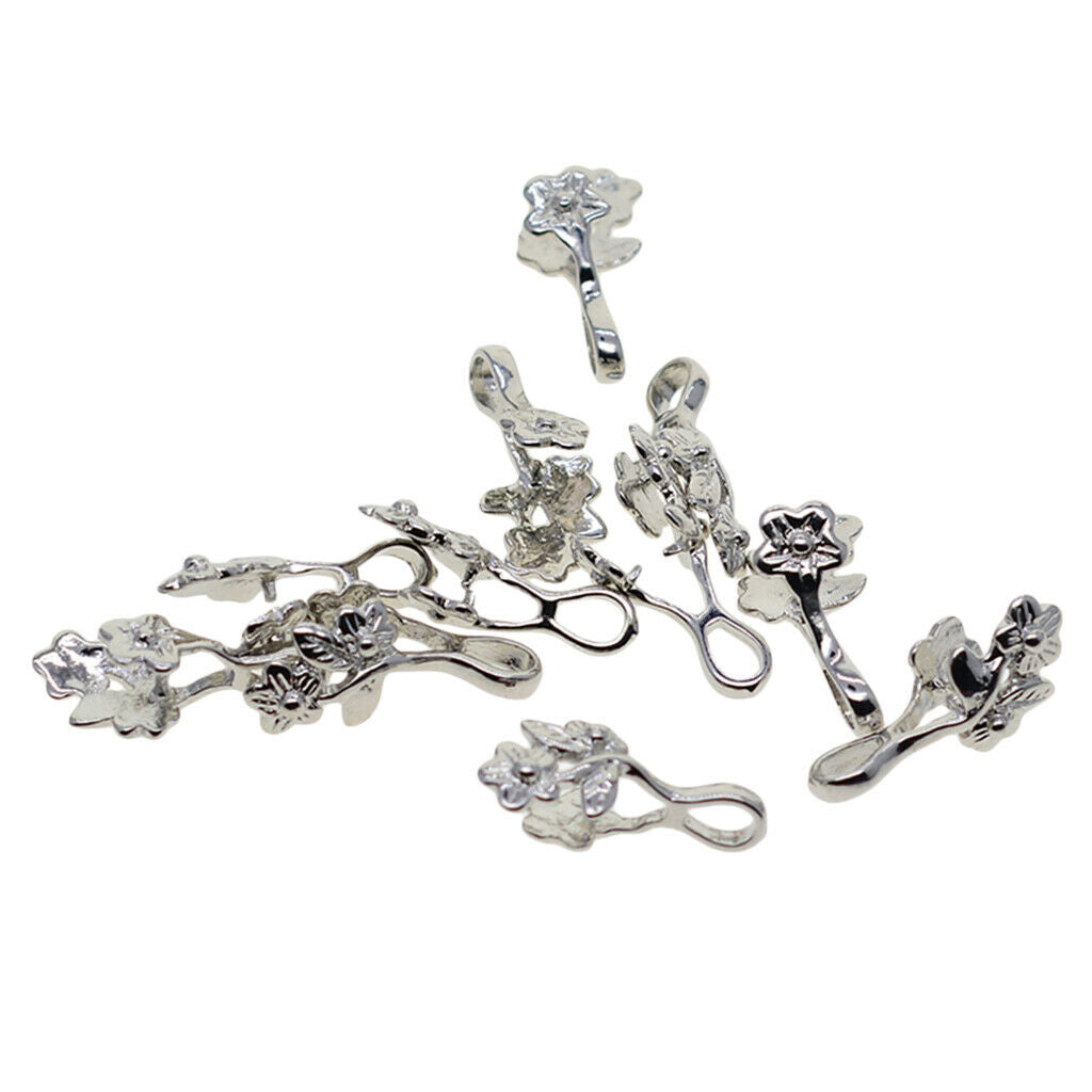 12Pcs Brass Pinch Bails Pinch Clip Pendants Charms DIY Jewelry Findings