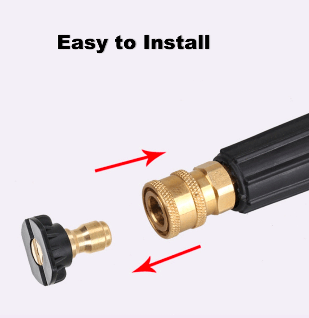 5PCS 1/4" Pressure Washer Spray Tips Nozzles High Power Kit Quick Connect Set