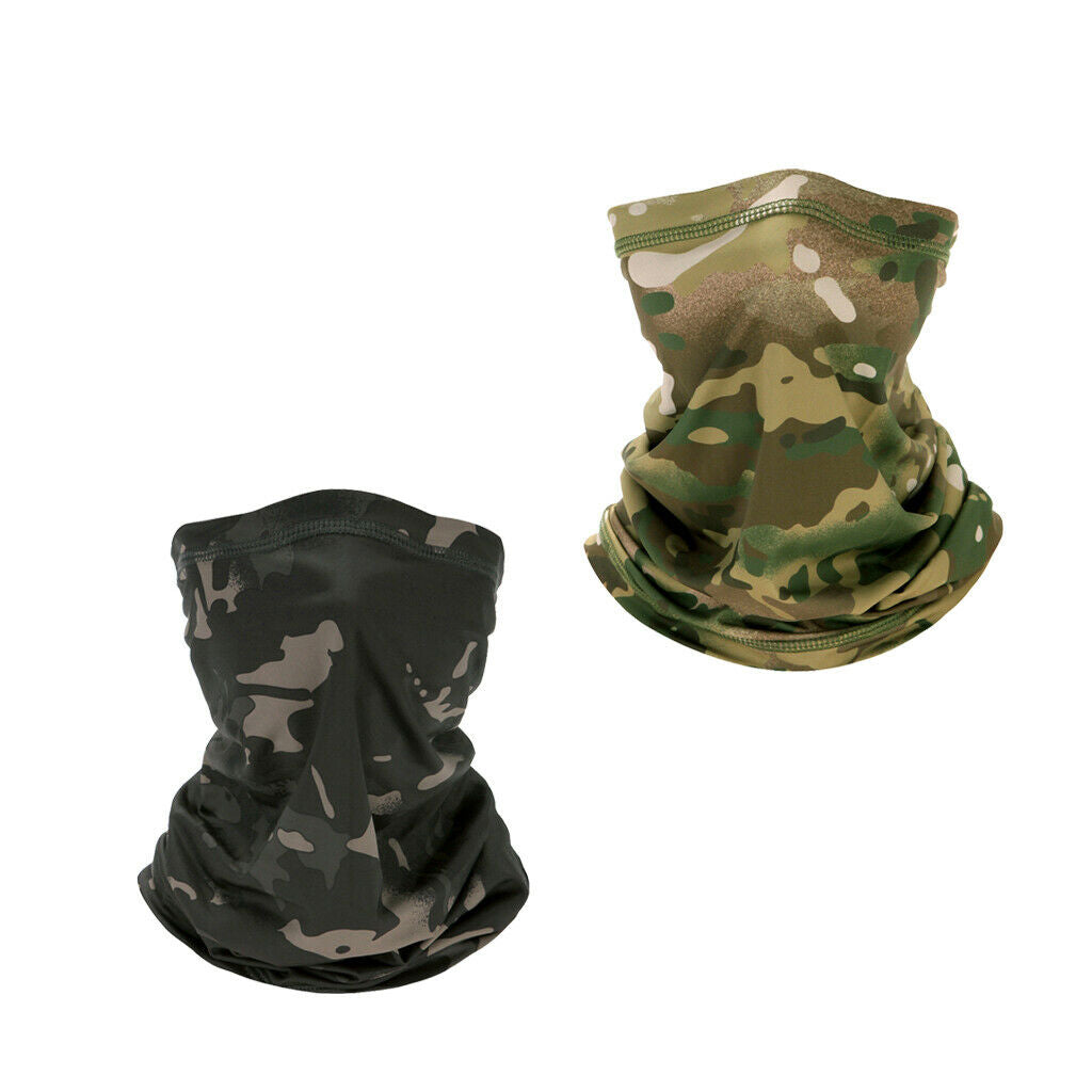 2Pcs Cycling Face Cover Guard Balaclava Headscarf Neck Warmer Headwear