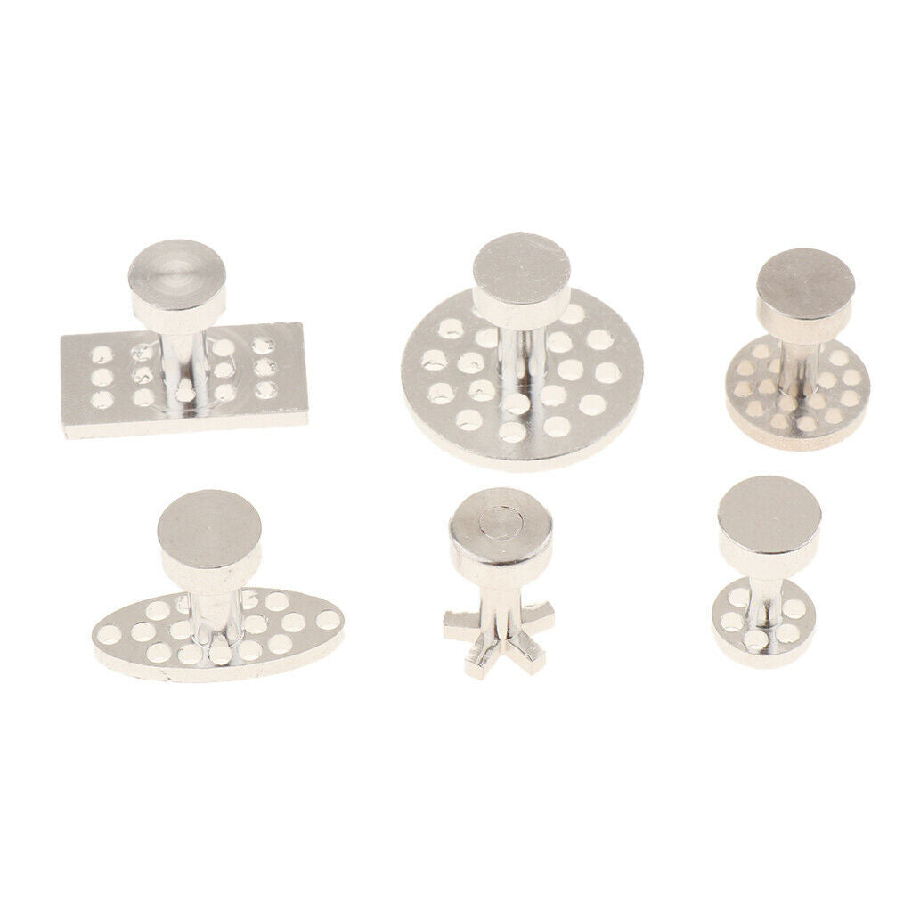 6pcs Puller Tabs - Automotive Paintless Dent Repair Tools Glue Pulling Tabs -