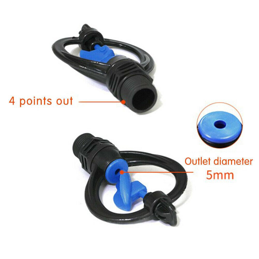 5Pcs 1/2 In 360 Degree Automatic Rotary Nozzle Sprinkler Lawn Watering Sprinkler