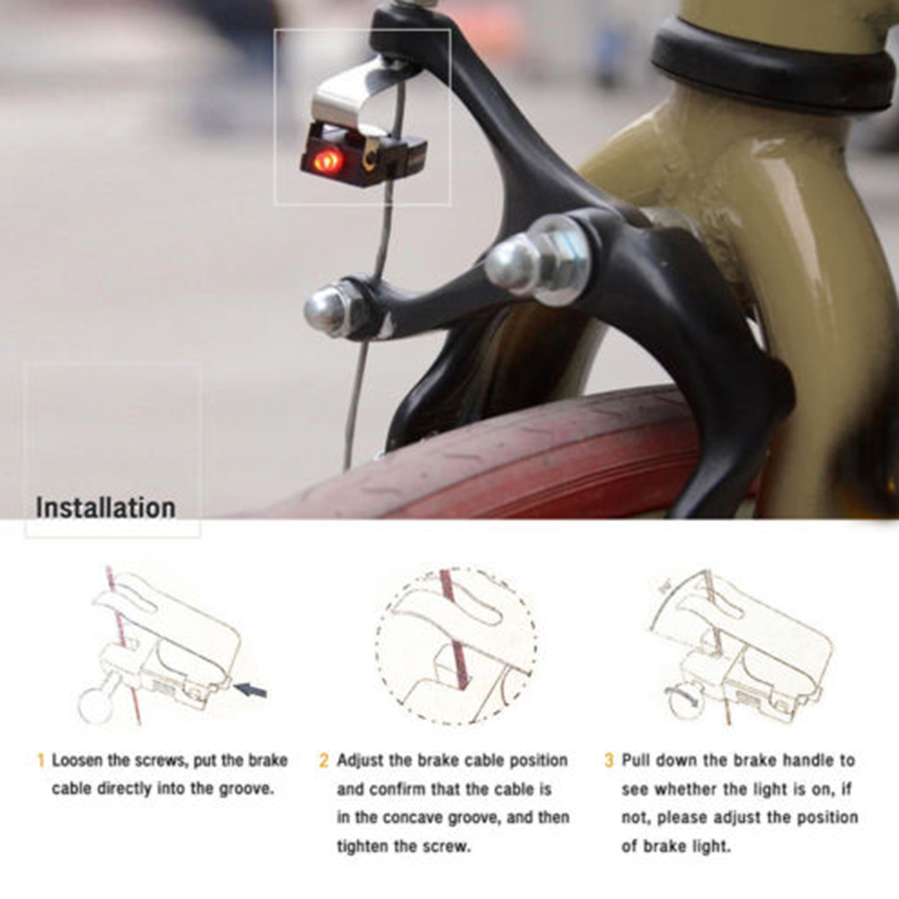 Red Led Cycling Bike Accessories Mountain Bicycle Brake Light Bike Brake Lights
