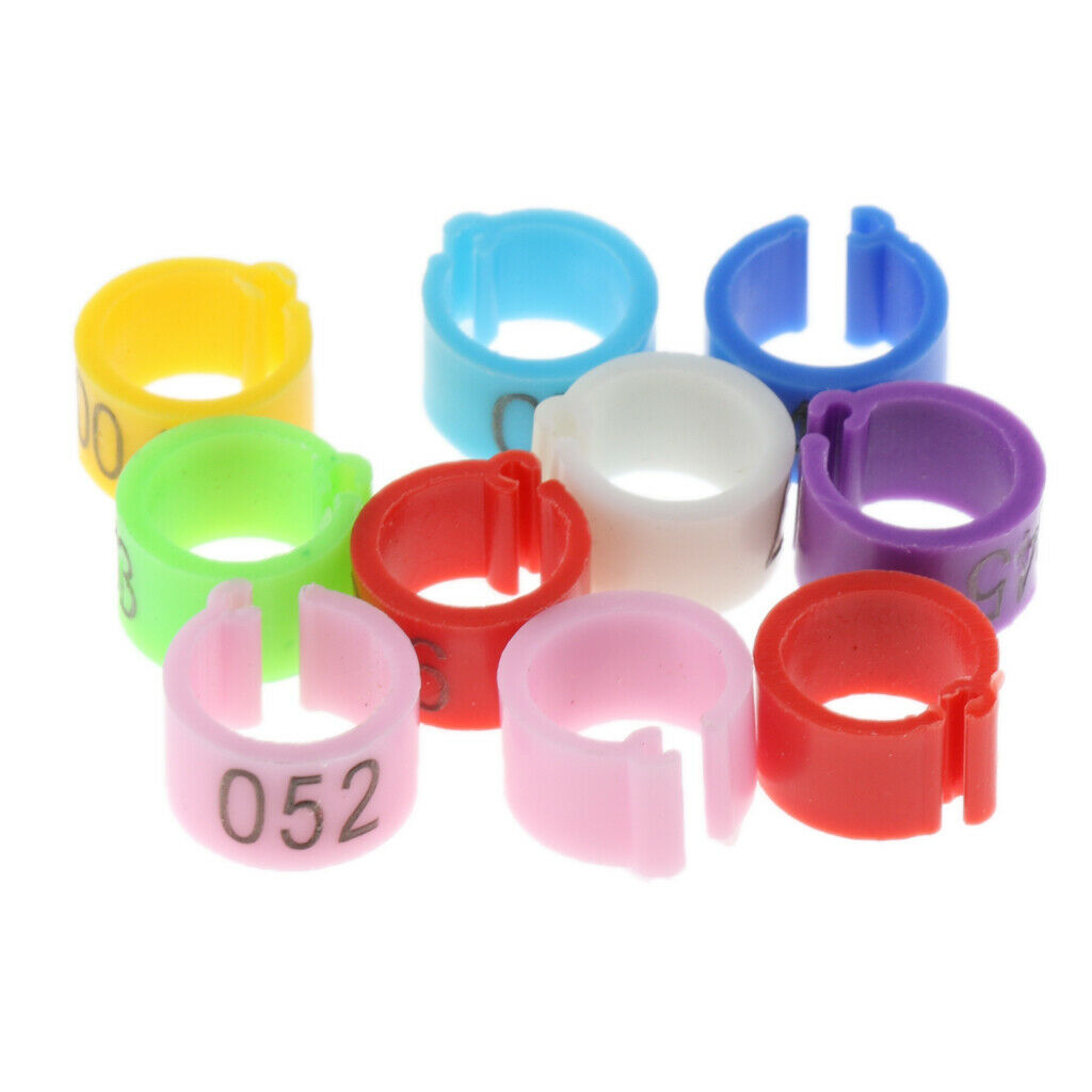 150Pcs Bird Rings Leg Bands Pigeon Parrot Chicks Duck Clip Rings