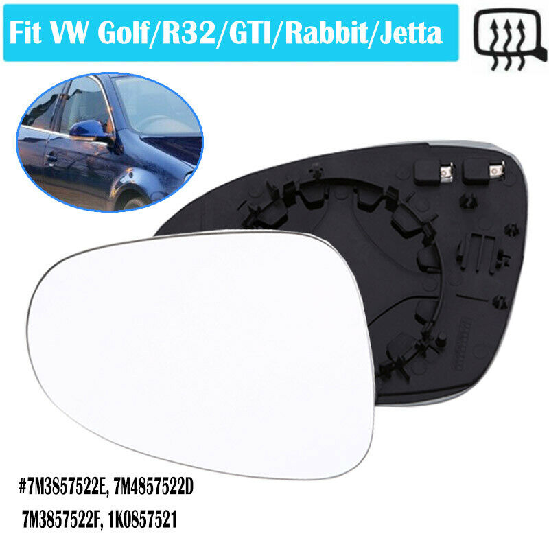Right Side Rearview Mirror Glass Heated Fit VW Golf/R32/GTI/Rabbit/Jetta 2005-10