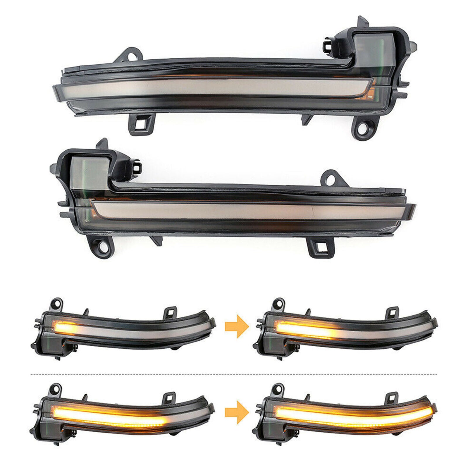 Smoked Side Mirror Turn Signal Lights Blink Sequential For BMW 4 3 2 1 Series i3