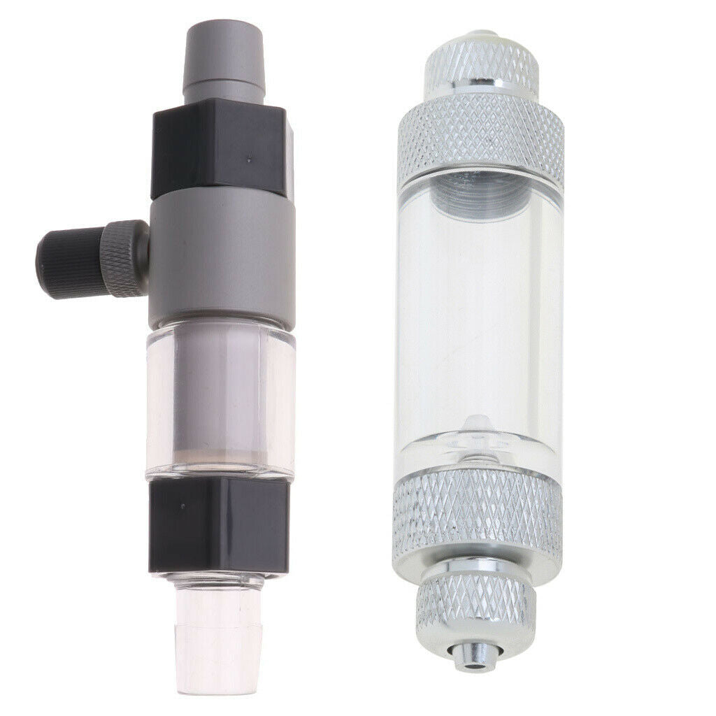 2 Pcs Aquarium Diffuser Regulator With Plants Tank CO2 Bubble Counter