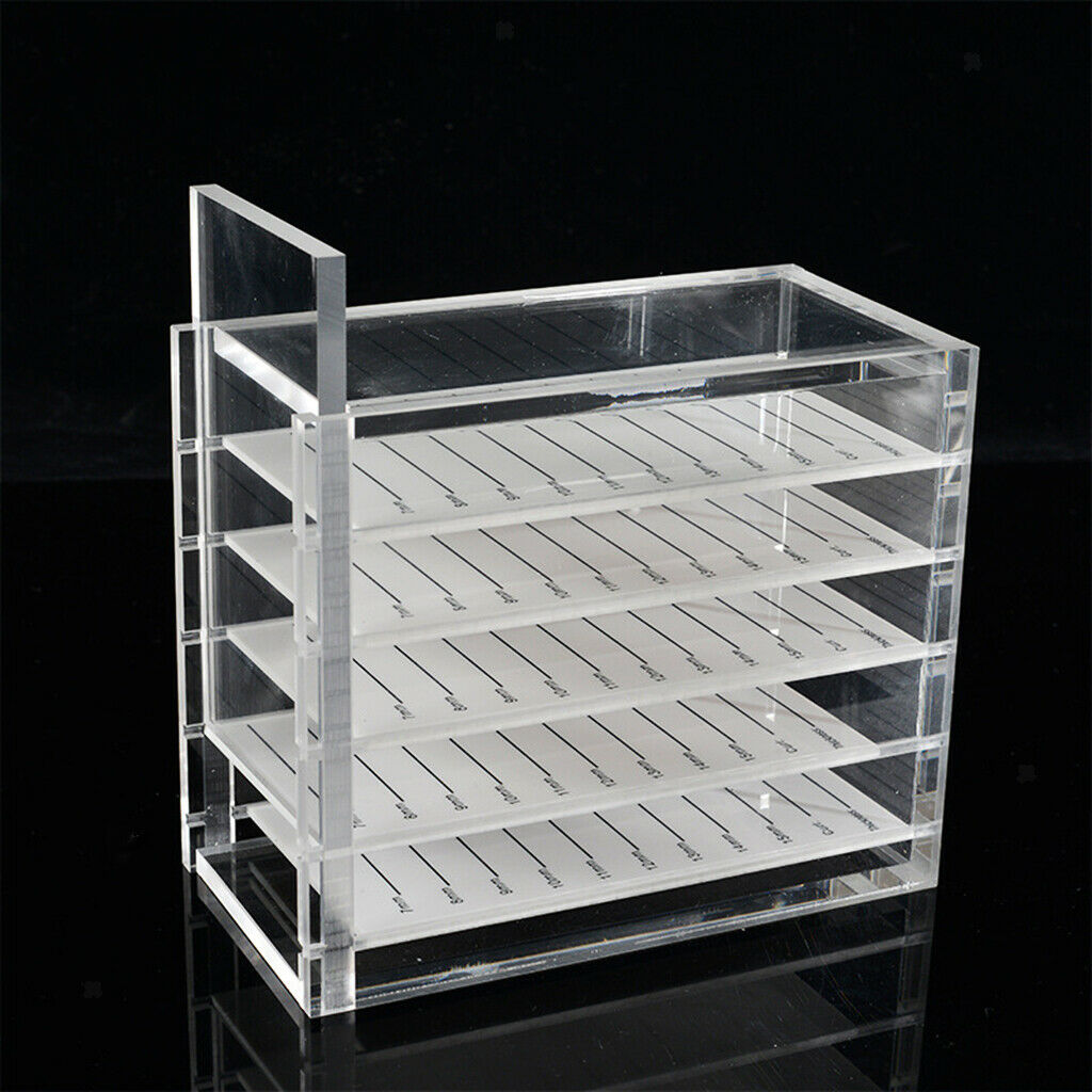 Acrylic 5-layer False Eyelash Storage Case Organizer Makeup Glue Pallet .