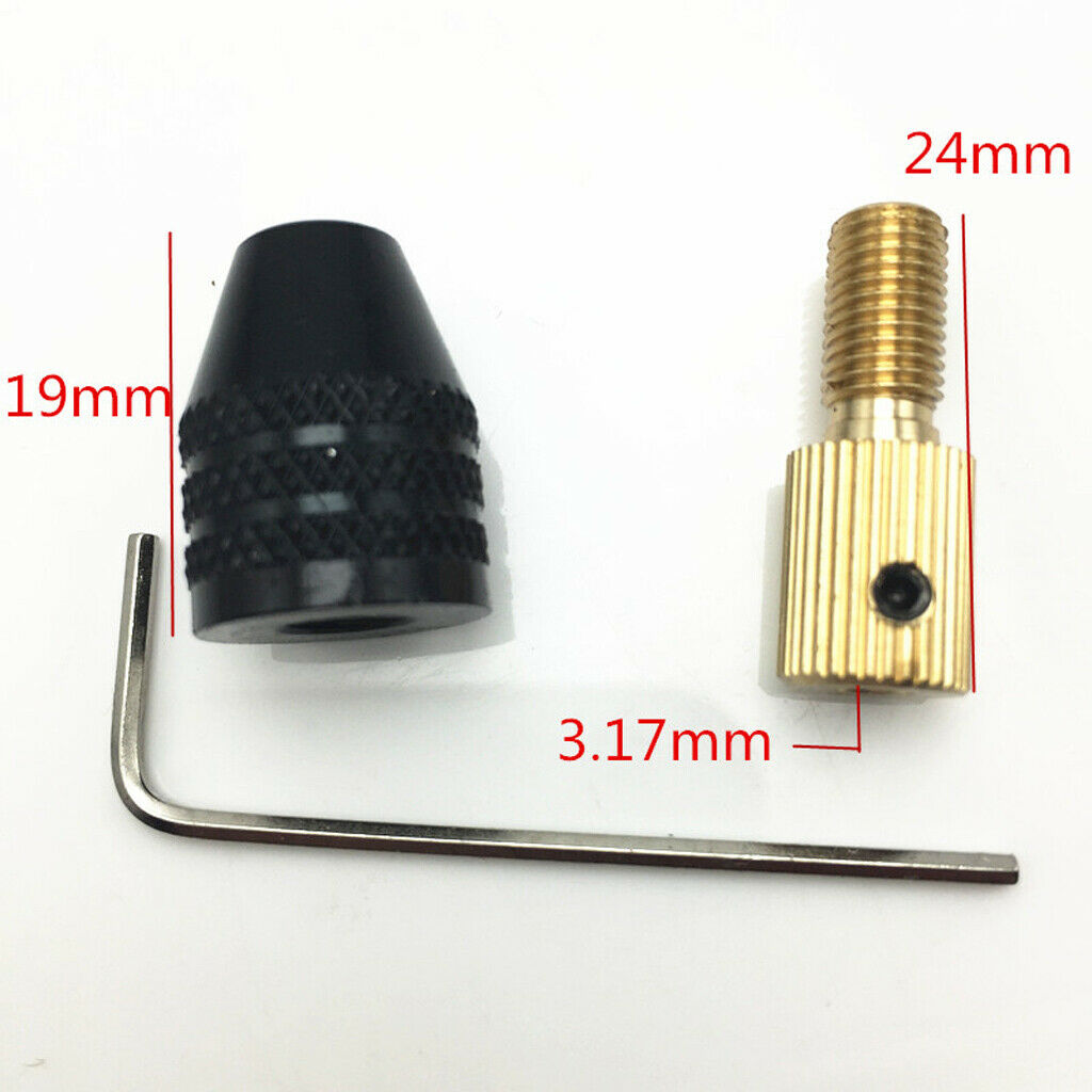 9pcs Drill Bit Collet Chuck Tool Axis Copper   Micro Twist 0.5-3mm Collet