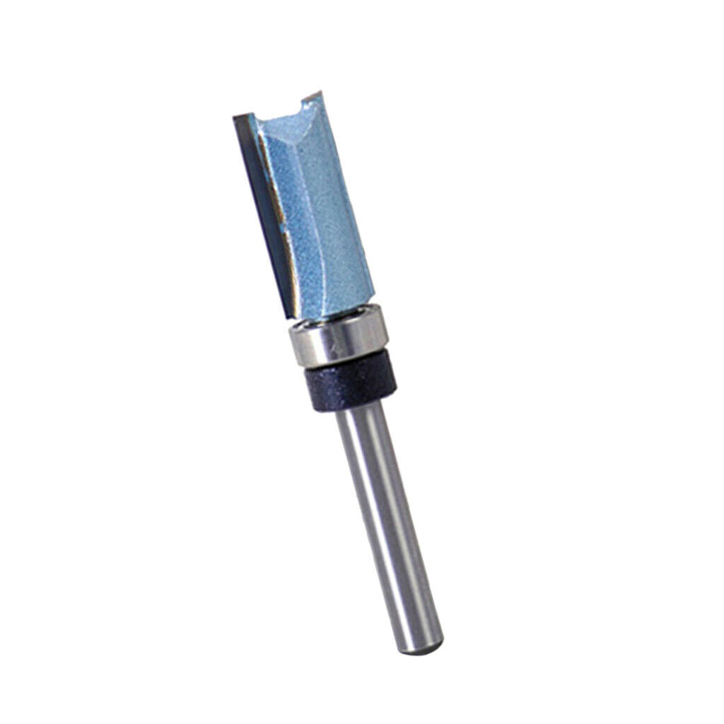 Straight Flute Flush Trim Router Wood Bits Cutter Top Bearing 1/4*1/2*25mm