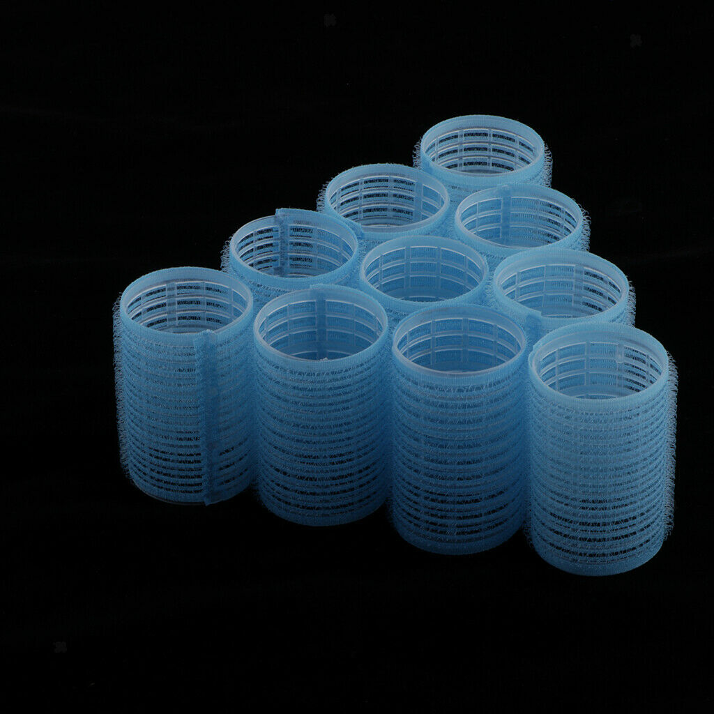 20 Pieces 28mm Pink + 40mm Blue Self Grip Hair Rollers Set for Women Men