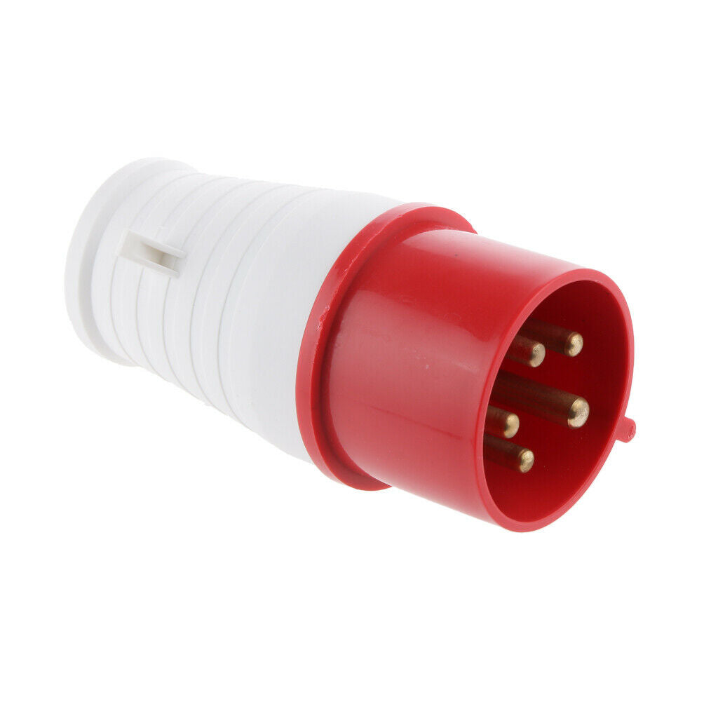 2x 5 Pin Plug Surface Mounted Waterproof IP44 380V - 415V 32A