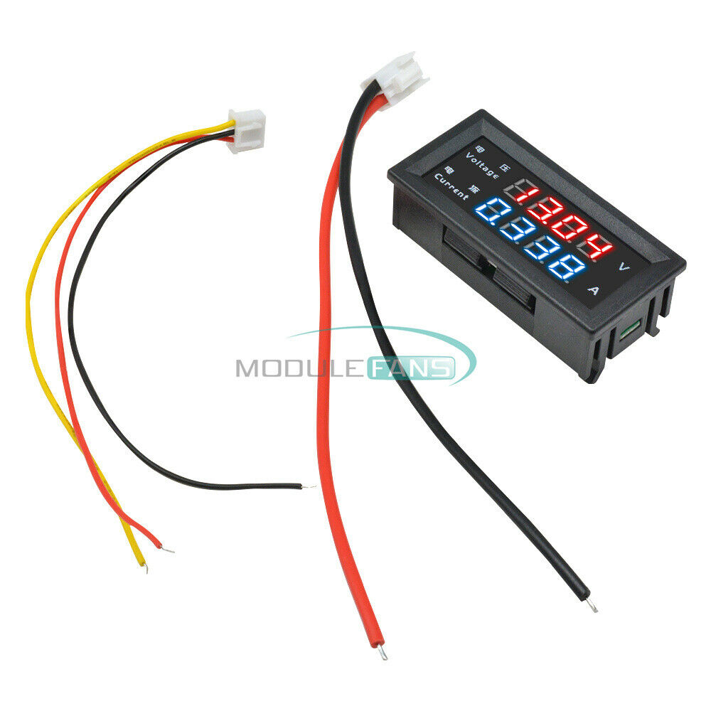 0.28" M4430 4-Bit Dual LED DC0-200V 10A Voltmeter Current Ammeter Volt Meter