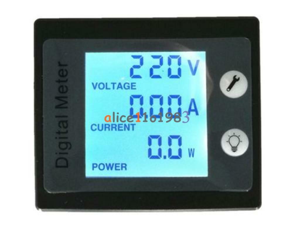 100A AC 260V Digital LCD Panel Voltage Meter Power Energy Ammeter Voltmeter