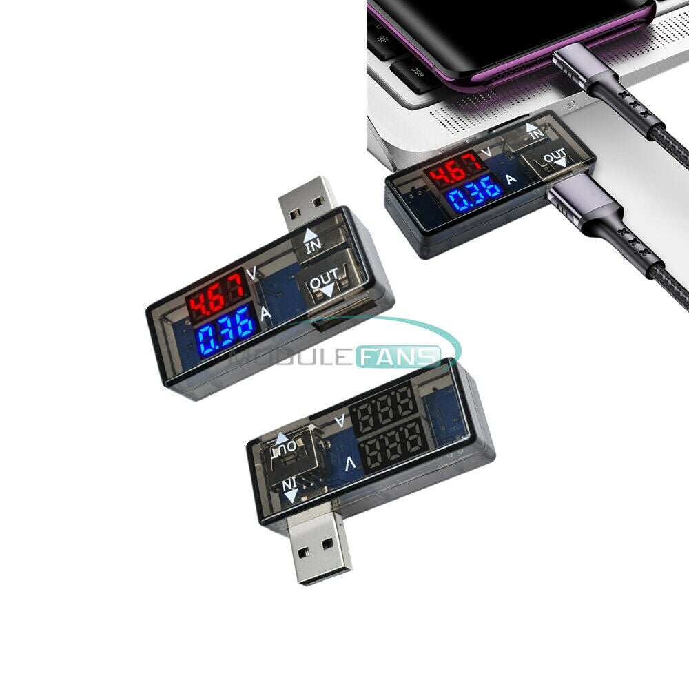 5V LED Display USB Power Battery Current Voltage Voltmeter Ammeter Tester Meter