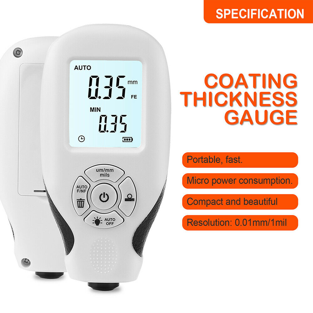 HW-300 Coating Thickness Gauge 0-2000UM Car Paint Film Thickness Tester LIN
