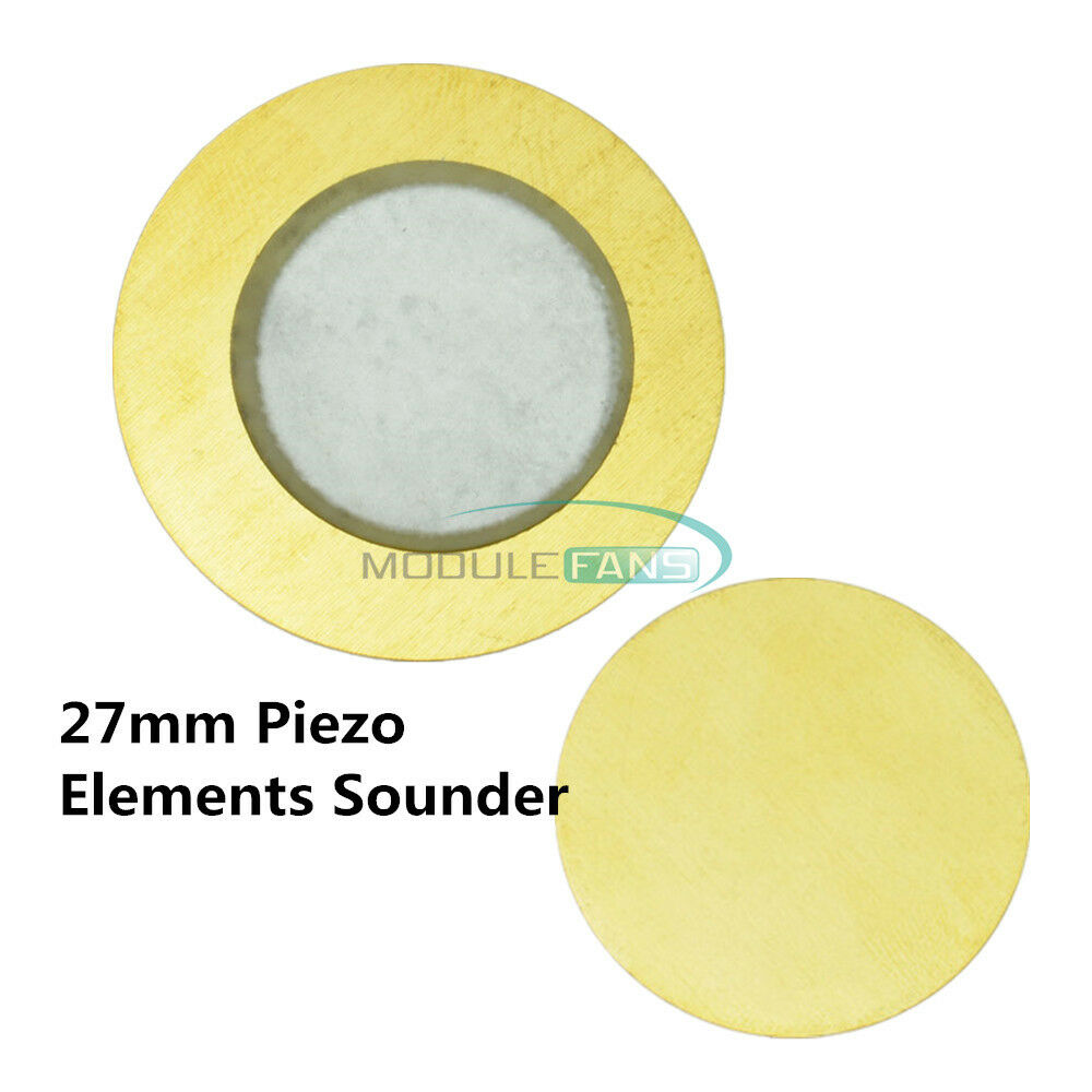 100PCS 27mm Drum Piezo Elements Sounder Sensor Trigger Disc Copper