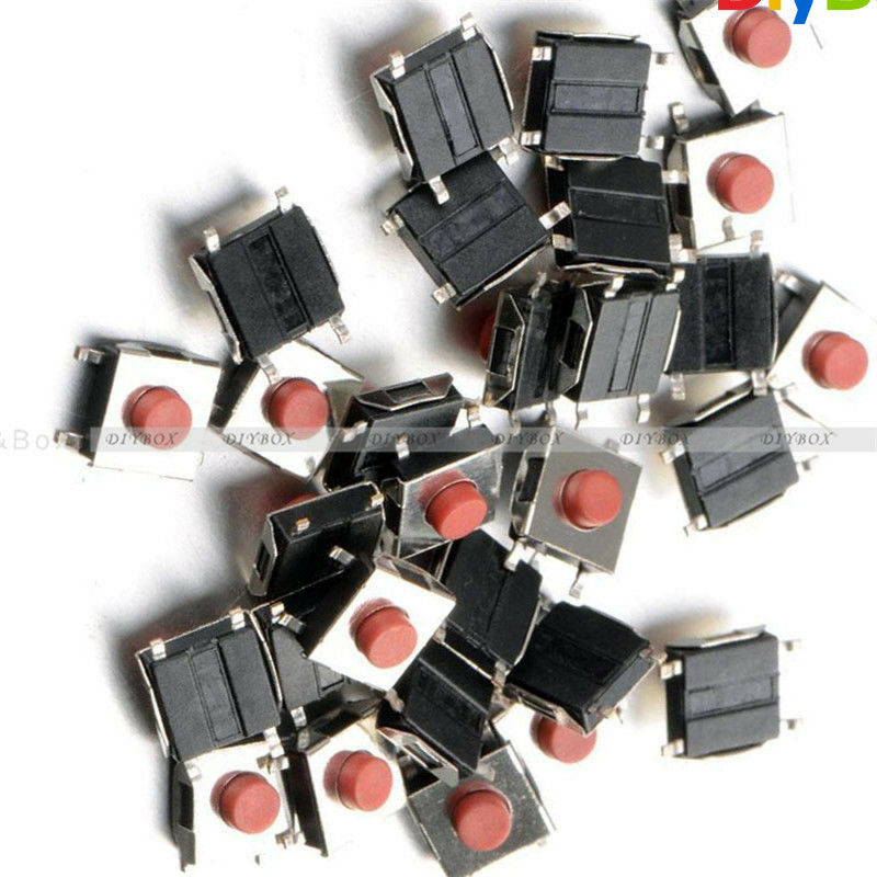 20pcs 6x6x2.5mm Tactile Push Button Switch Tact Switch Micro Switch 4 Pin SMD