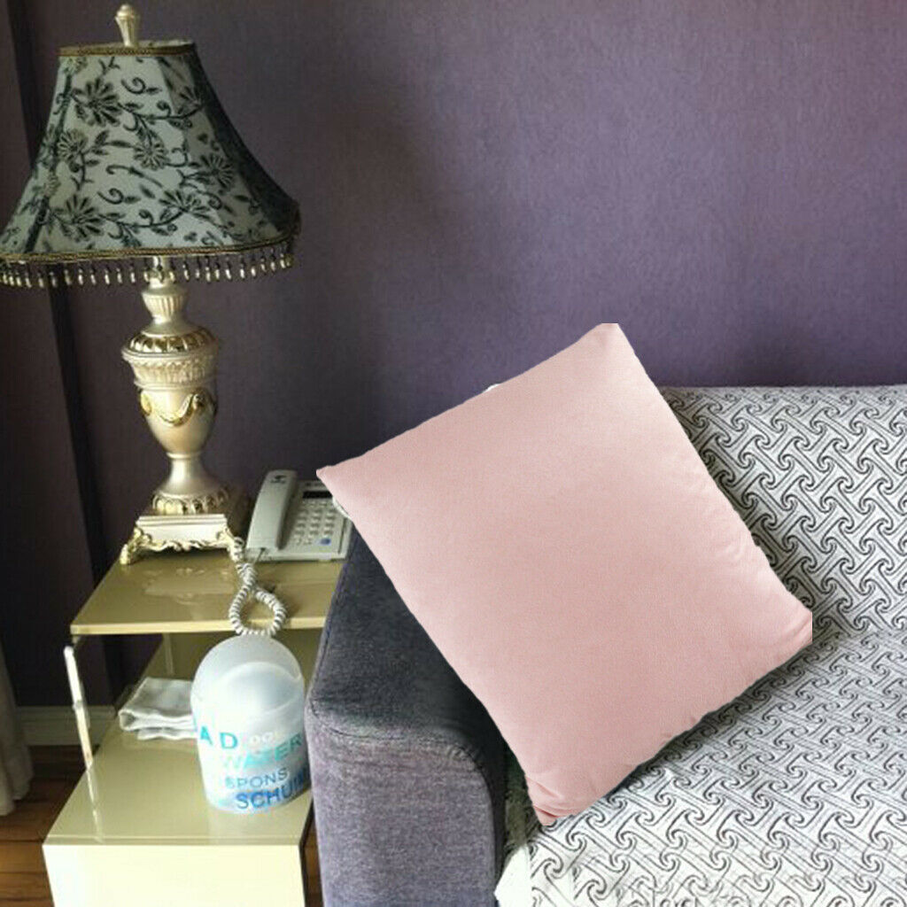 Pink Pillow Slip Square Pillow Cover Sofa Office Home Bedroom Decoration