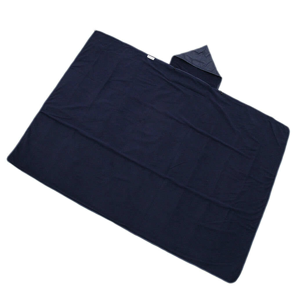 Travel Camping Sleeping Bag Liner Blanket Quilt Mat Rain Cape Navy Blue