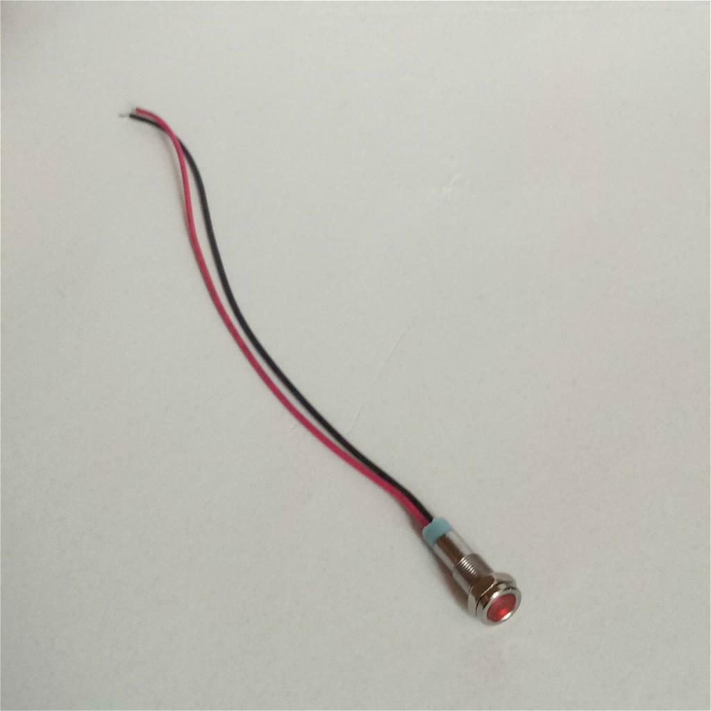 3Pcs 6mm 1/4" LED Metal Dash Indicator Light Waterproof Car Truck Boat