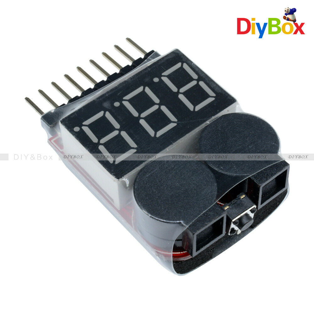 2 In1 Indicator 1-8S Lipo Li-ion Battery Voltage Tester Low Voltage Buzzer Alarm
